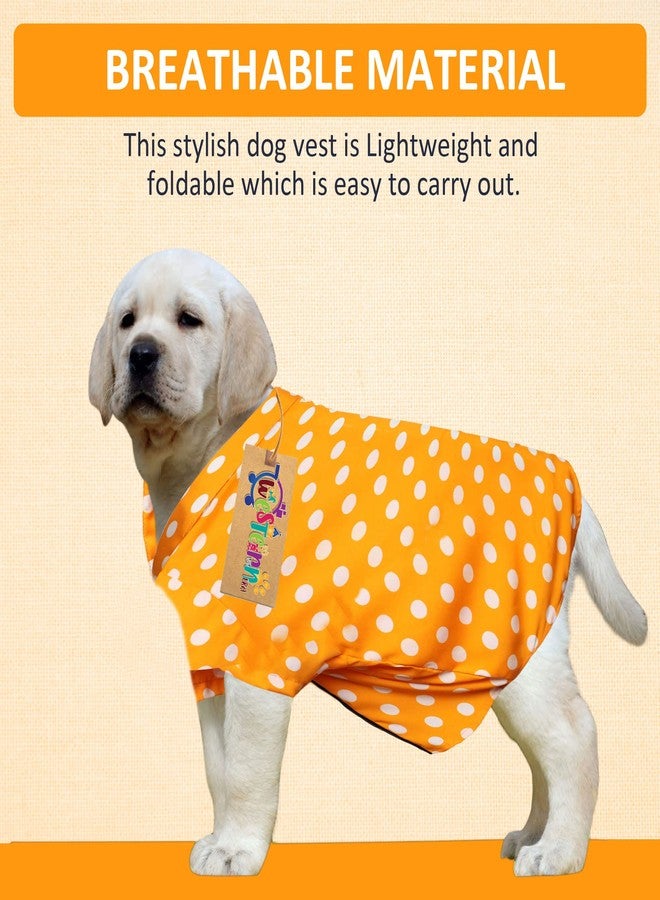 Western Era Super Soft Trendy Printed Shirt, Ultra Comfort Dog Apparel, Cotton Printed Breathable Basic Vest Dog Shirt, Cute Lightweight Thin Shirt for Your Furies (Polka Orange) (Medium - 16inch) - Image 2